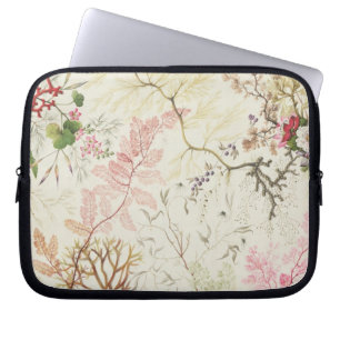 Meerespflanzeentwurf für silk Material (w/c auf Laptopschutzhülle