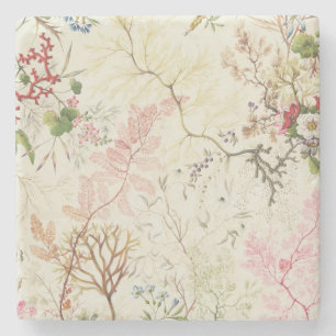 Meerespflanzeentwurf für silk Material (w/c auf Steinuntersetzer