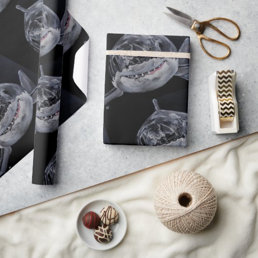 Meeresräuber Gemälde von Alfred Fox Geschenkpapier (Kunsthandwerk)