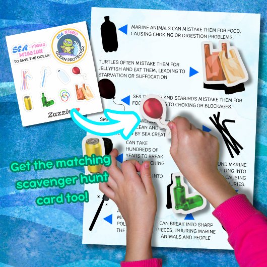 Meeresraue Fun Ocean Protector Scavenger Jagen Aufkleber
