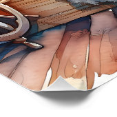 Meeresrauschen bei Sonnenuntergang Poster (Ecke)