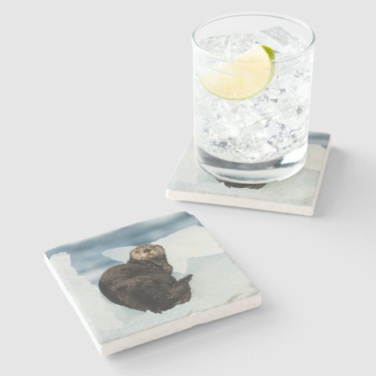 Meeresrauscher Steinuntersetzer (Seitenansicht)