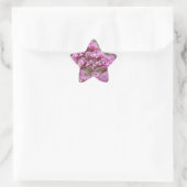Meeresrosa Stern-Aufkleber (Tasche)
