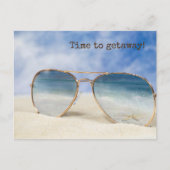 Meeressäugereflektion in Sonnenbrille Postkarte (Vorderseite)