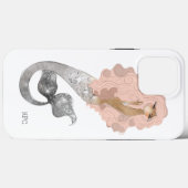 Meeressäugerin Mermaid mit Monogram Case-Mate iPhone Hülle (Rückseite (Horizontal))