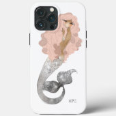 Meeressäugerin Mermaid mit Monogram Case-Mate iPhone Hülle (Rückseite)