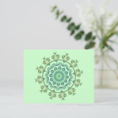 Meeresschalen-Mandala Postkarte (Stehend Vorderseite)