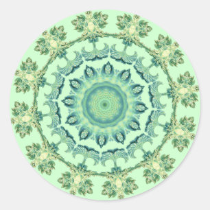 Meeresschalen-Mandala Runder Aufkleber