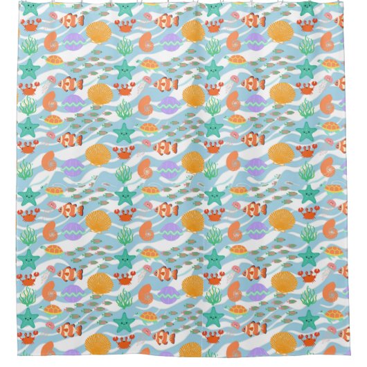 Meeresschätze Duschvorhang (Vorderseite)