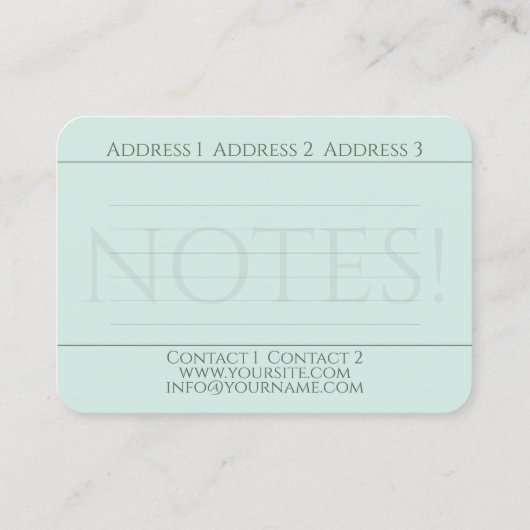 Meeresschätze - Visitenkarte (Rückseite)