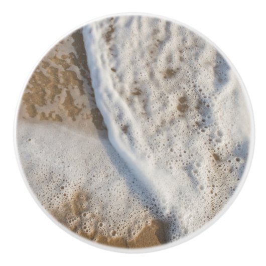 Meeresschaum am Strand Keramikknauf (Vorderseite)