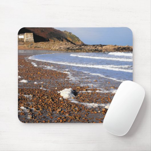 Meeresschaum am Strand Mousepad (Mit Mouse)