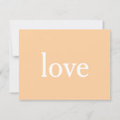 Meeresschaum Blau Beige Liebe Rotes Herz Hochzeit Save The Date (Rückseite)