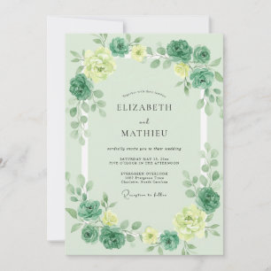 Meeresschaum-Butter-Pfingstrosen-Hochzeit Einladung