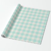 Meeresschaum Gingham - Geschenkpapier (Ungerollt)