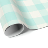 Meeresschaum Gingham - Geschenkpapier (Rolleneckpunkt)