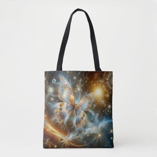 Meeresschaum Lebendiger Himmelsfalter Tasche (Vorderseite)