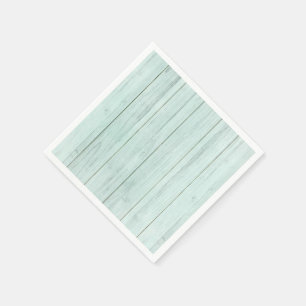 Meeresschaum-Mintgrüne Pastell-Türkis-Rustikalholz Serviette