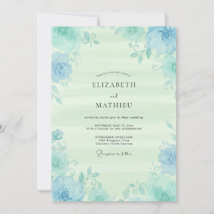 Meeresschaum-Minz-Reben-Hochzeit Einladung