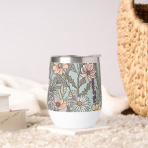Meeresschaum Rosa Gelbe Retro-Wildblume