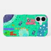 Meeresschaum Sommer: Abstrakte Kunst  iPhone 16 Hülle (Rückseite (Horizontal))