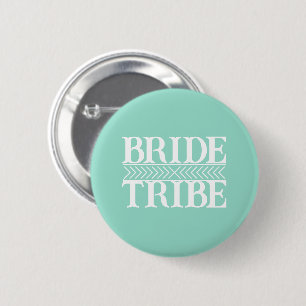Meeresschaum Stilisierte Braut Tribe Junggesellinn Button