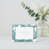 Meeresschaum Türkis Minze Abstrakte Wasserfarbe Visitenkarte (Stehend Vorderseite)