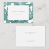 Meeresschaum Türkis Minze Abstrakte Wasserfarbe Visitenkarte (Vorne/Hinten)