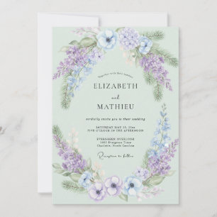 Meeresschaum-Veronica-Wisteria-Hochzeit Einladung