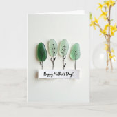 Meeresschaumgrüne Muttertags-Karte Karte (Gelbe Blume)