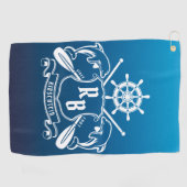 Meeresschild-Delphine Golfhandtuch (Horizontal)