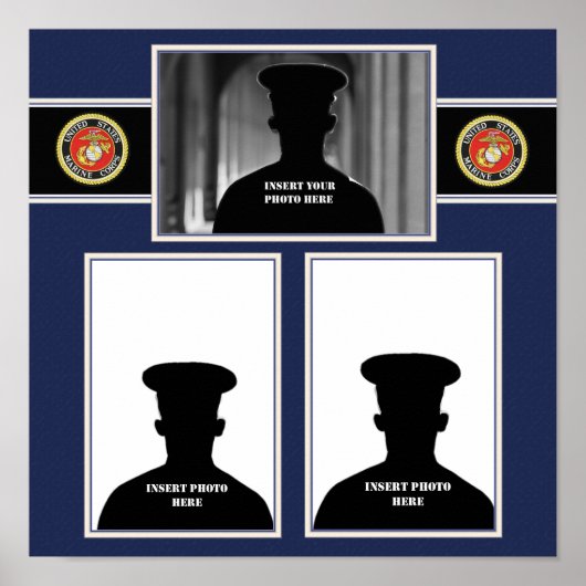 Meeresschild-FotoCollage Poster (Vorne)