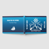 Meeresschild-Insignien-Delphine-Helm-Oars-Schild Gästebuch (Voll)