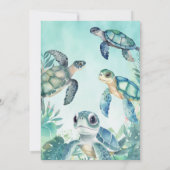 Meeresschildkröte 1. Geburtstag Einladung (Rückseite)