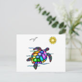 Meeresschildkröte #1 postkarte (Stehend Vorderseite)