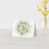 Meeresschildkröte 3 karte (Gelbe Blume)