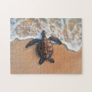 Meeresschildkröte am Strand Puzzle