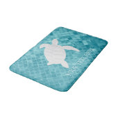 Meeresschildkröte-Aqua-Seeglas personifizieren Badematte (Schrägansicht)