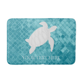 Meeresschildkröte-Aqua-Seeglas personifizieren Badematte