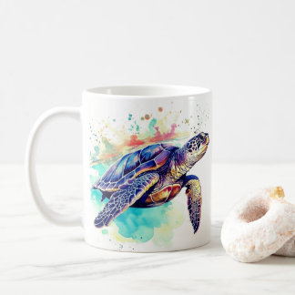 Meeresschildkröte Aquarellbilder Kaffeetasse