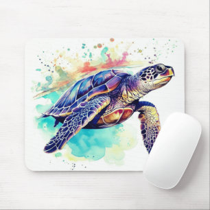 Meeresschildkröte Aquarellbilder Mousepad
