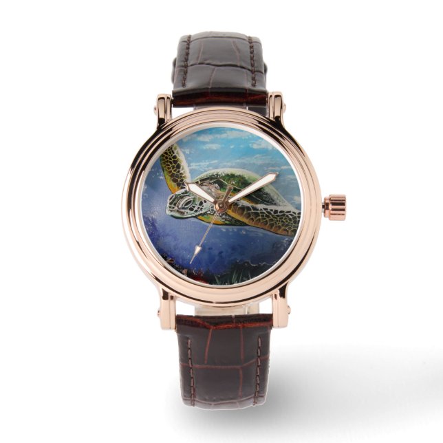 Meeresschildkröte Armbanduhr (Vorderseite)