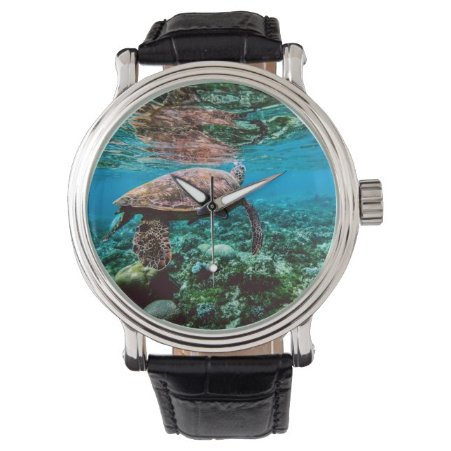 Meeresschildkröte Armbanduhr (Vorderseite)