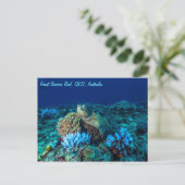 Meeresschildkröte auf dem Great Barrier Reef Postkarte (Stehend Vorderseite)