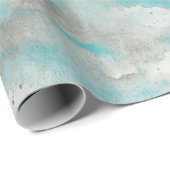 Meeresschildkröte auf Ozeanblau Wasserfarbe Wasser Geschenkpapier (Rolleneckpunkt)