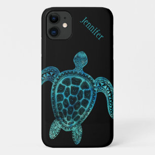 Meeresschildkröte auf Schwarz Case-Mate iPhone Hülle