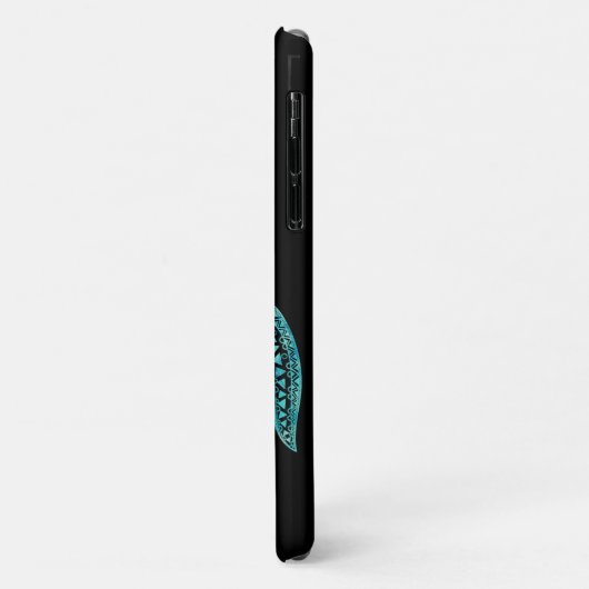 Meeresschildkröte auf Schwarz Case-Mate iPhone Hülle (Hinten/Links)