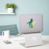 Meeresschildkröte Aufkleber (Laptop auf Schreibtisch)