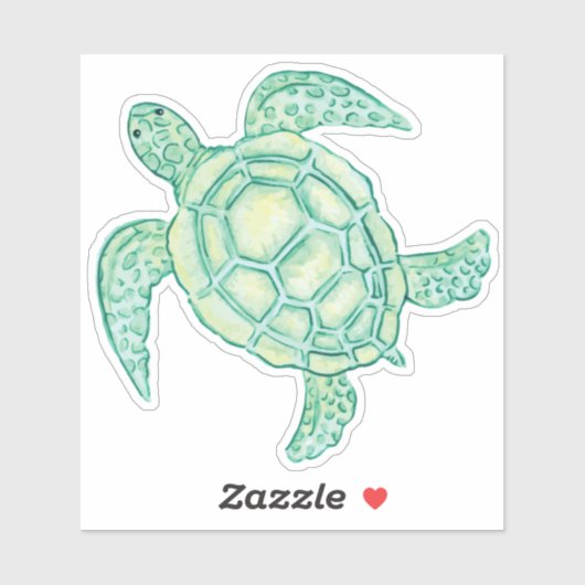Meeresschildkröte Aufkleber (Blatt)