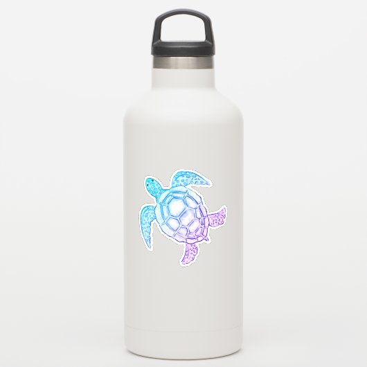 Meeresschildkröte Aufkleber (Wassserflasche)